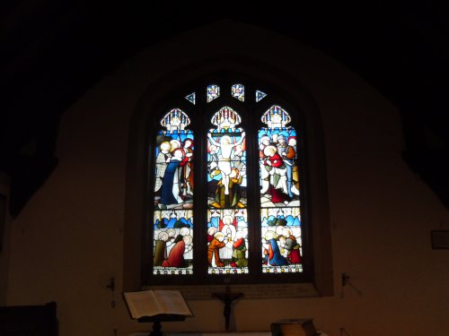 Greensted, a stained glass in St Andrew's Church