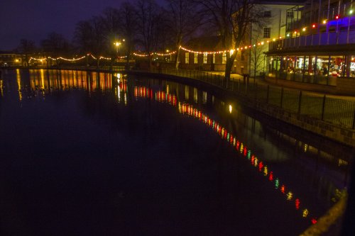 Minster Pool,Lichfield at night