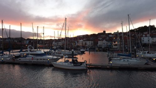 May Sunset over Scarborough Harbour