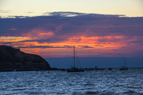 Porth Nefyn from Nefyn Beach at Sunset