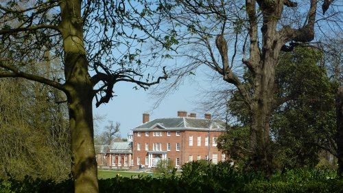 Hatchlands through the trees, 15th April 2015