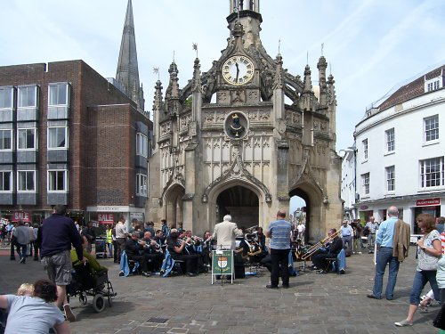 Chichester City Band Perform at the MarketCross