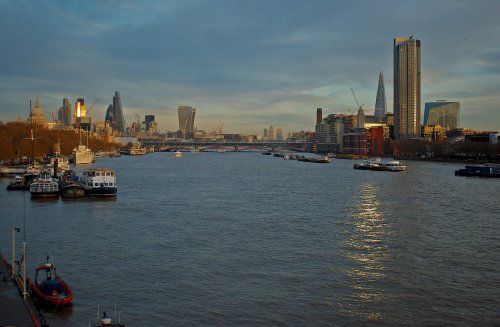 View of the City of London from Waterloo Bridge