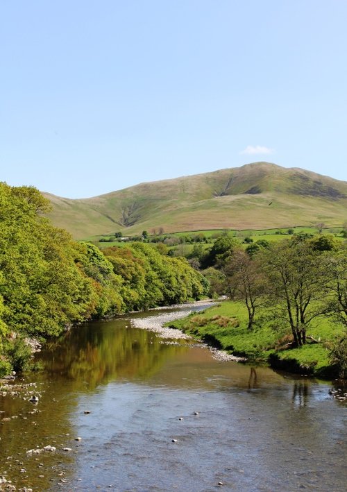 River Lune and Howgills from Beckfoot, Cumbria