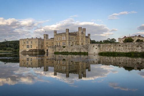 A shiny afternoon at the castle. Leeds Castle, Kent.
