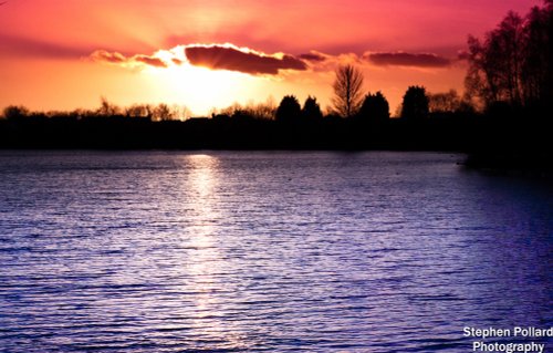Sunset at Balderton lake
