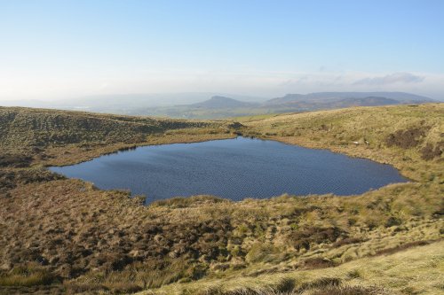 Mermaid's Pool with The Roaches, near Upper Hulme, Staffordshire