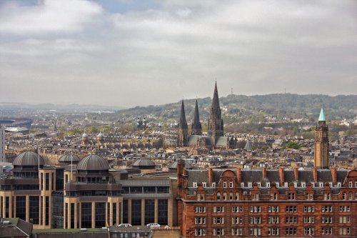 Overlooking the city of Edinburgh