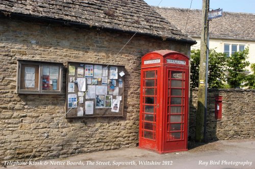 Telephone Kiosk & Notice Board, The Street, Sopworth, Wiltshire 2012