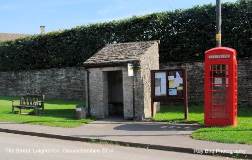 Telephone Box & Bus Shelter, The Street, Leighterton, Gloucestershire 2014