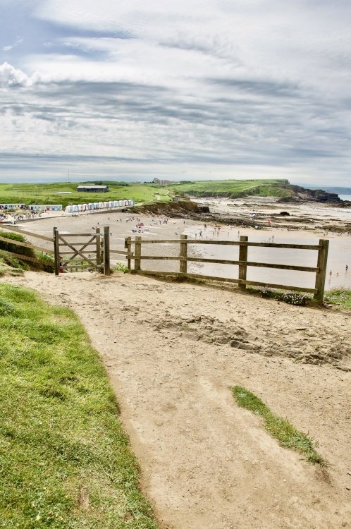 The path to Crooklets Beach, Bude, Cornwall