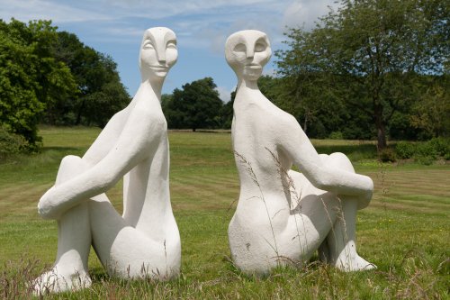 Back to Back Sculptures at Greys Court