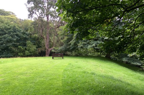 A seat to relax and admire the view, Bishops Park, Bishop Auckland.