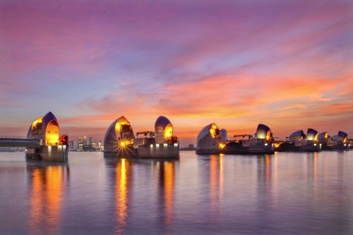 Thames Barrier at Dusk