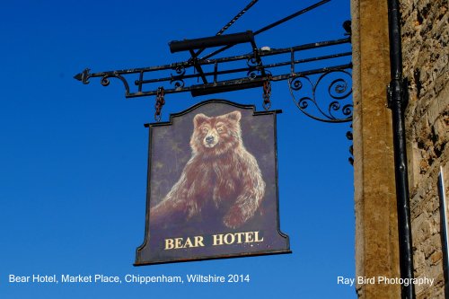 Bear Hotel Sign, Chippenham, Wiltshire 2014