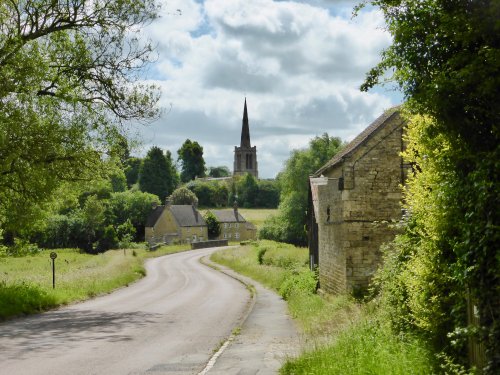 Approaching the Village of Bulwick, Northamptonshire.