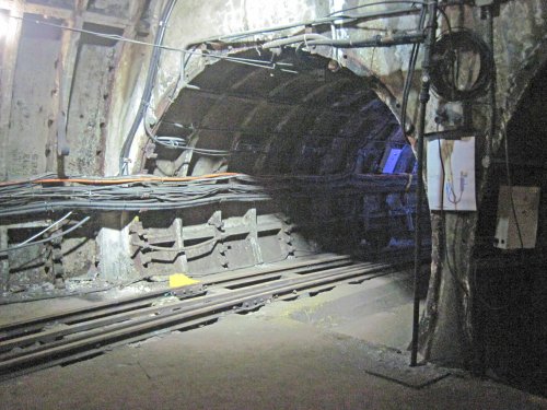 Mail Rail at the Postal Museum, passenger train, junction Mount Pleasant to Liverpool Street Station