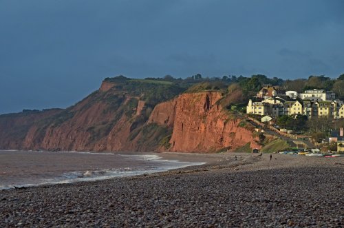 Budleigh's red cliffs