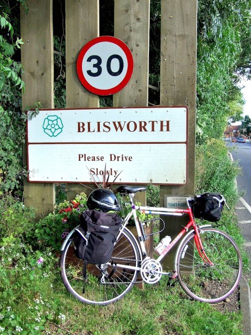 Blisworth Village Sign and My Trusty Cycle