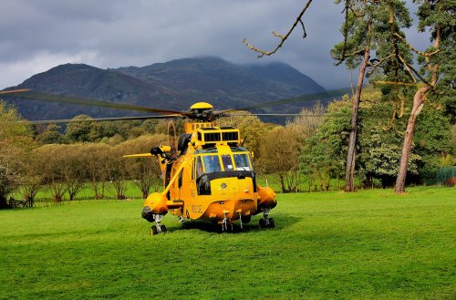 Sea King Helicopter on exercise in Ambleside