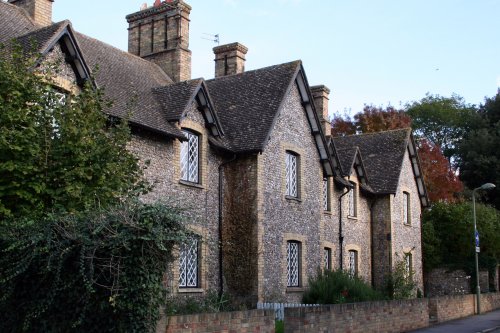 Traditional flint cottages in Watlington