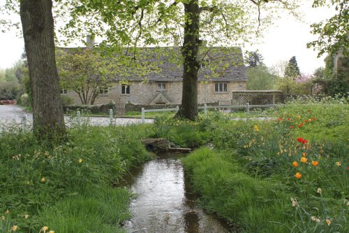 The Swine Brook in the centre of Swinbrook