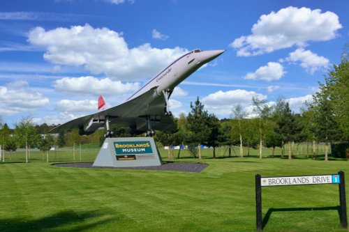 Concorde at the Entrance to Brooklands Museum