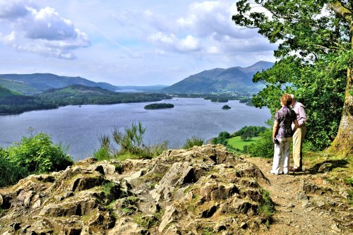 Surprise View Looking North Over Derwentwater, with Bassenthwaite Lake in the Distance
