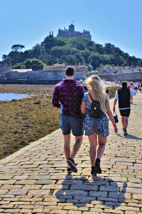 Taking the Path to St Michael's Mount at Low Tide