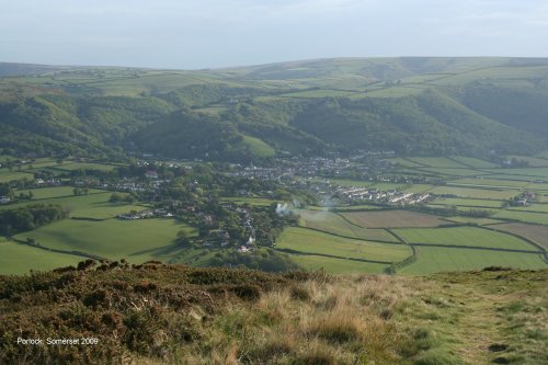 A view of Porlock from Exmoor