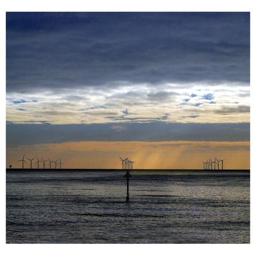 Morning wind farm