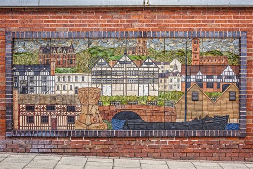 Ceramic mural of Droitwich Spa