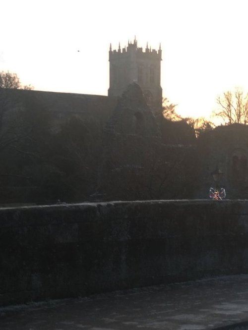 Christchurch Priory and Constables House from Bridge Street