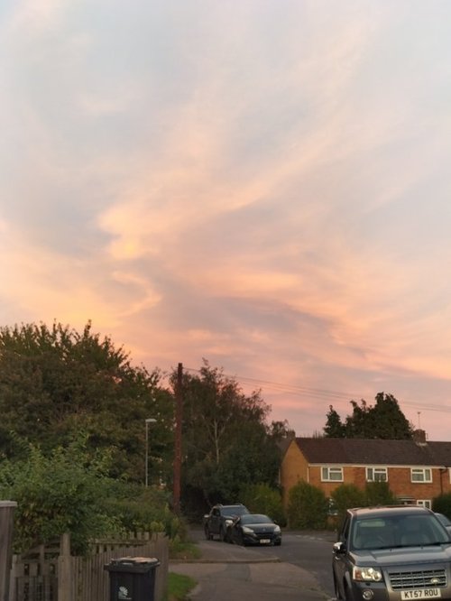 Rosy sky over Christchurch