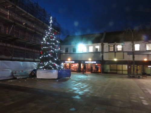 Lovely Christmas tree lit up in Christchurch