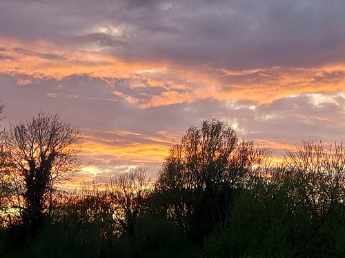 Spring sunset near Bury St Edmunds