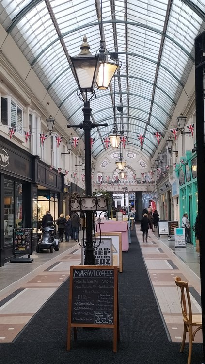 Interior of the Gervis Arcade in Bournemouth