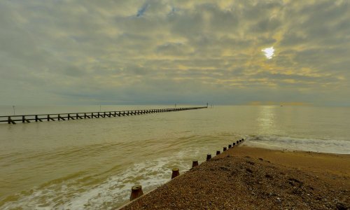 December afternoon sun, Littlehampton Harbour entrance