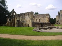 The Abbey Ruins at the town of Battle in Sussex Wallpaper