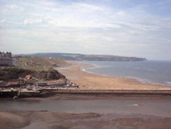 Sandsend from Whitby Abbey Wallpaper