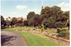 Castle Gardens with spire of St Mary de Castro Church Wallpaper