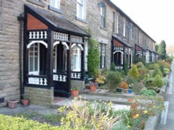 Cottage gardens on Bolton Road, Edgworth Wallpaper