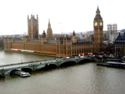 House of Parliament from London Eye Wallpaper