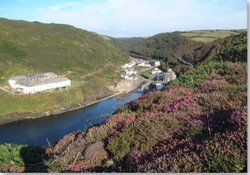 View inland of Boscastle from Harbour enrance Wallpaper