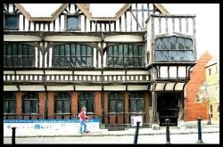 The Tudor Museum from the front Wallpaper