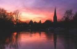 Sunset over Abingdon Wallpaper