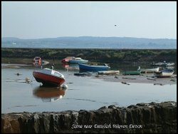 Tranquil scene of boats quarter mile from Dawlish warren Wallpaper