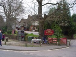 A public house in the village of Burley, New Forest, Hampshire Wallpaper