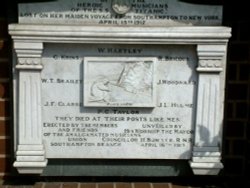 The plaque dedicated to the band of the Titanic Cumberland Place Wallpaper