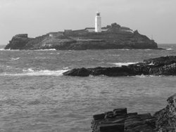 Godrevy Lighthouse, Cornwall. Taken 2004 Wallpaper